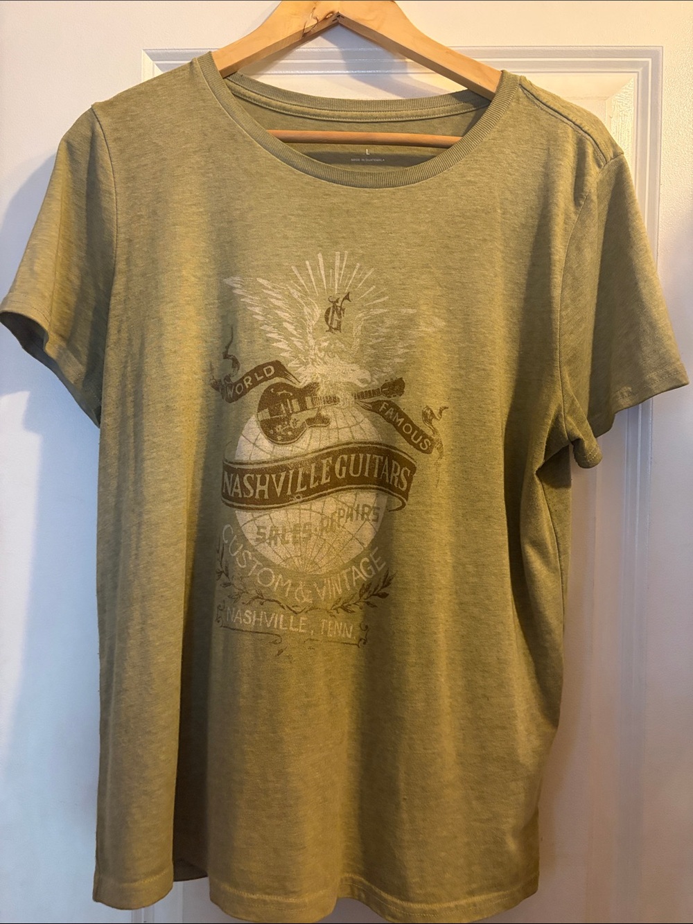 Lucky Brand Olive Graphic Short-Sleeve Tee